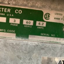 Refurbished Dexter T400 Triple Load Washer Stainless Steel Model with 40lbs 208-240 volts and 3 phase induction